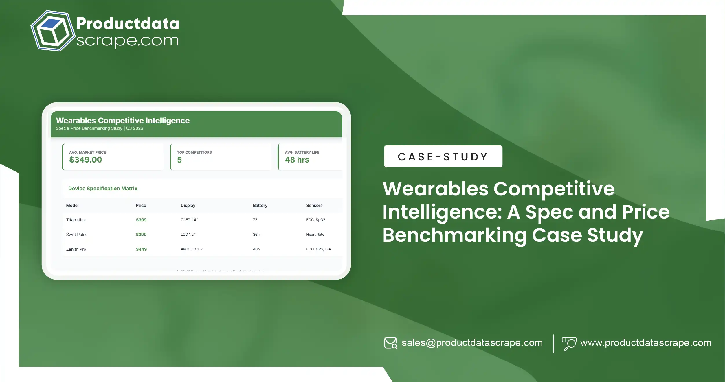 Wearables Competitive Intelligence: A Spec and Price Benchmarking Case Study